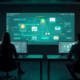 Painel central de controle exibindo fluxos automatizados de condomínio